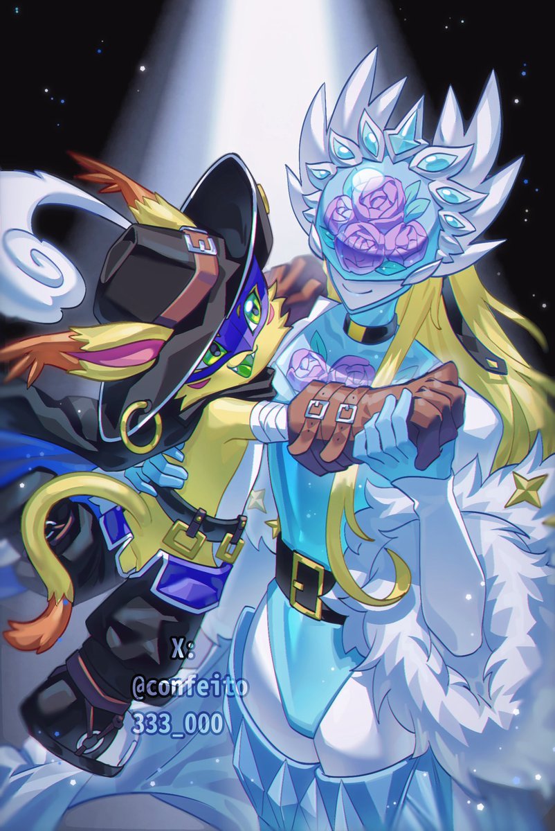 confeito333_000's tweet image. 双人舞
但猫被带着转