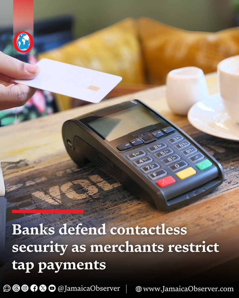 JamaicaObserver's tweet image. A growing number of Jamaican merchants are resisting the use of the contactless functionality on point-of-sale (POS) terminals, citing fears over disputed transactions and fraud, despite assurances from commercial banks that the payment method is secure and protected.…