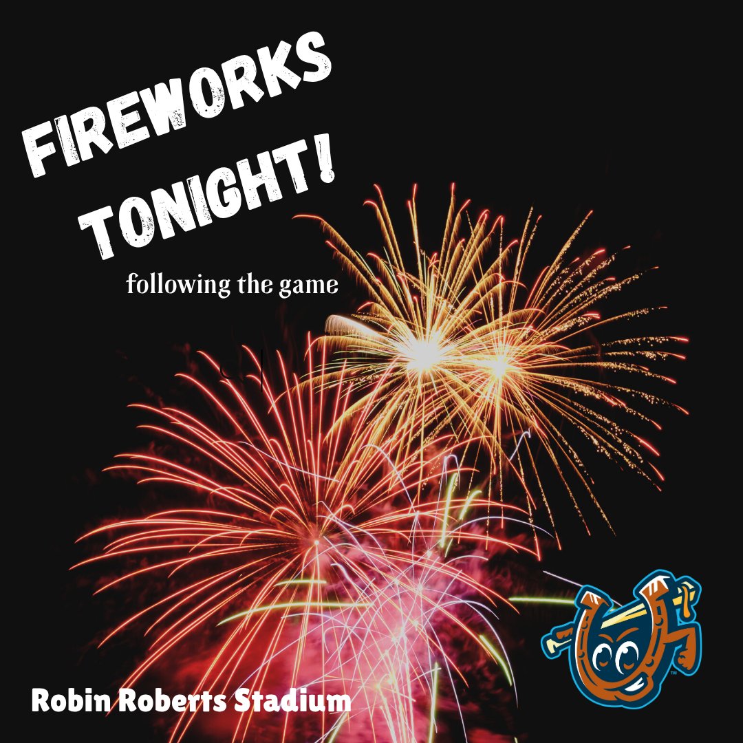 ShoesBaseball's tweet image. Come on out to Robin Roberts Stadium right now! The game is ON and so are the FIREWORKS! 🔥