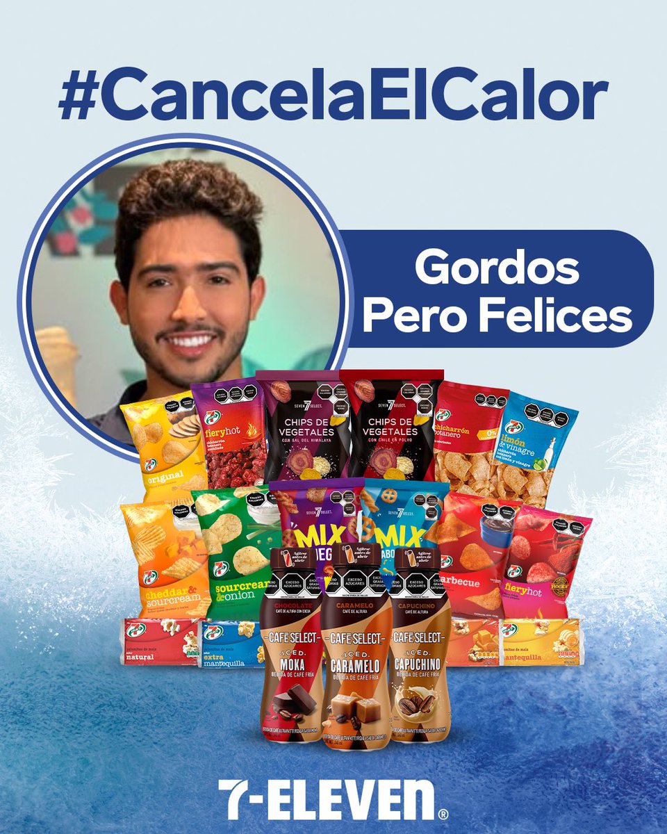 7ElevenMexico's tweet image. ¿Qué tal una botaniza 7-Select para darle sabor a tu día? 👌😋 No pierdas de vista las stories de Gordos Pero Felices en instagram.com/7elevenmexico y cancela el calor. ❄️