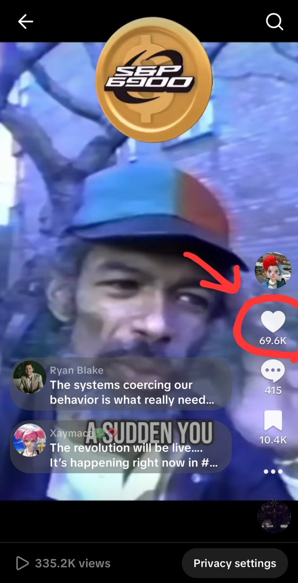 realthigh's tweet image. #SPX6900 getting 69,690 likes on TikTok.