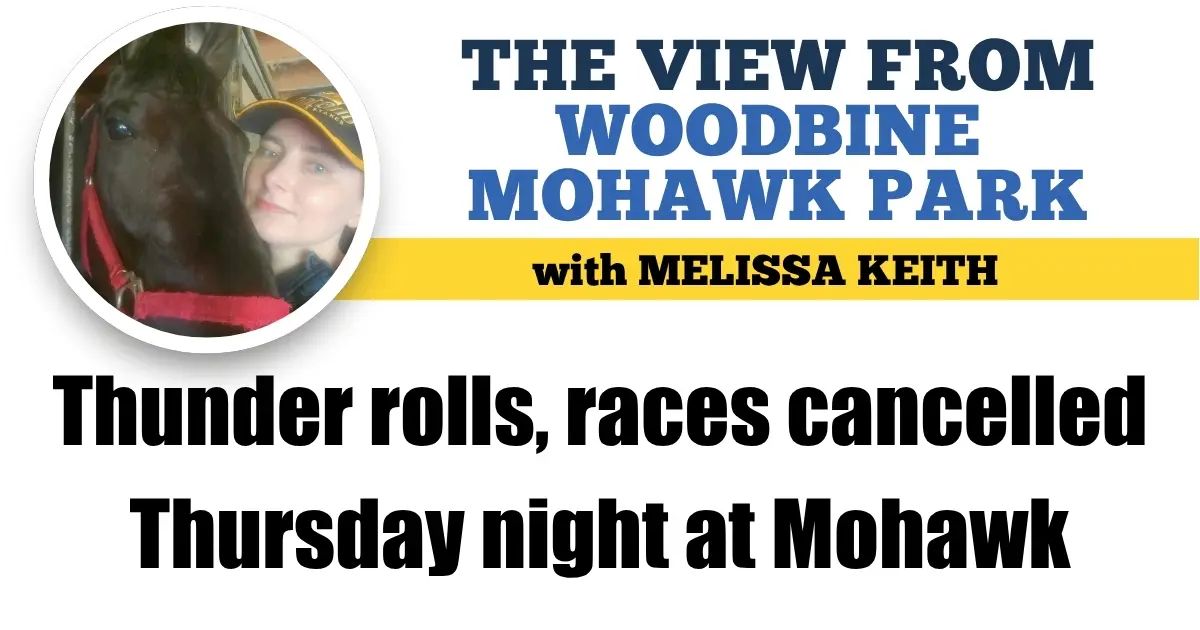 HarnessUpdate's tweet image. • @TheTriactor: Thunder rolls, races cancelled Thursday night at @WoodbineSB
buff.ly/kz5YgdZ
... Subscribe to HRU - for free - today at buff.ly/2JEfULa