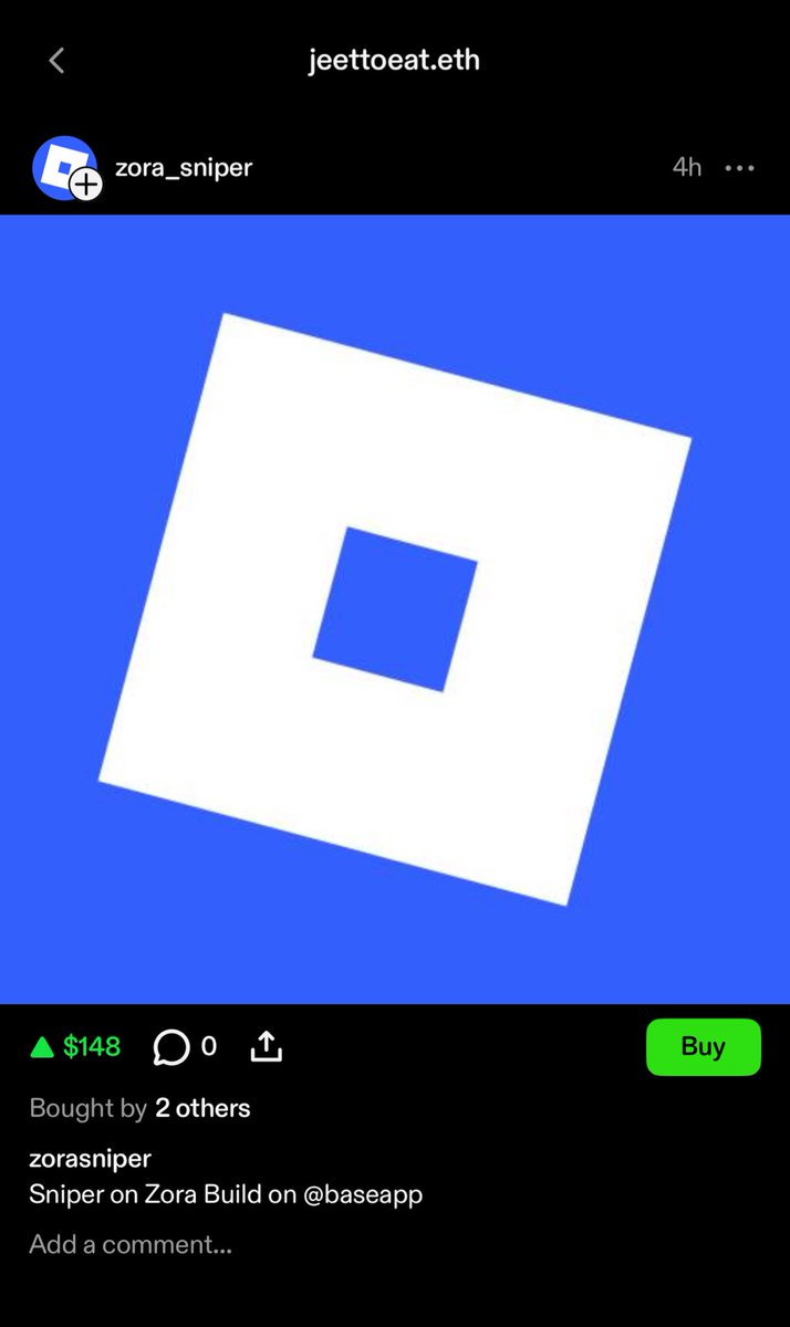 LouisCooper_'s tweet image. Logged into @zora and instantly got snipped
I feel dirty, my whole identity tokenised onchain forever
Cool app though, what FT could have been