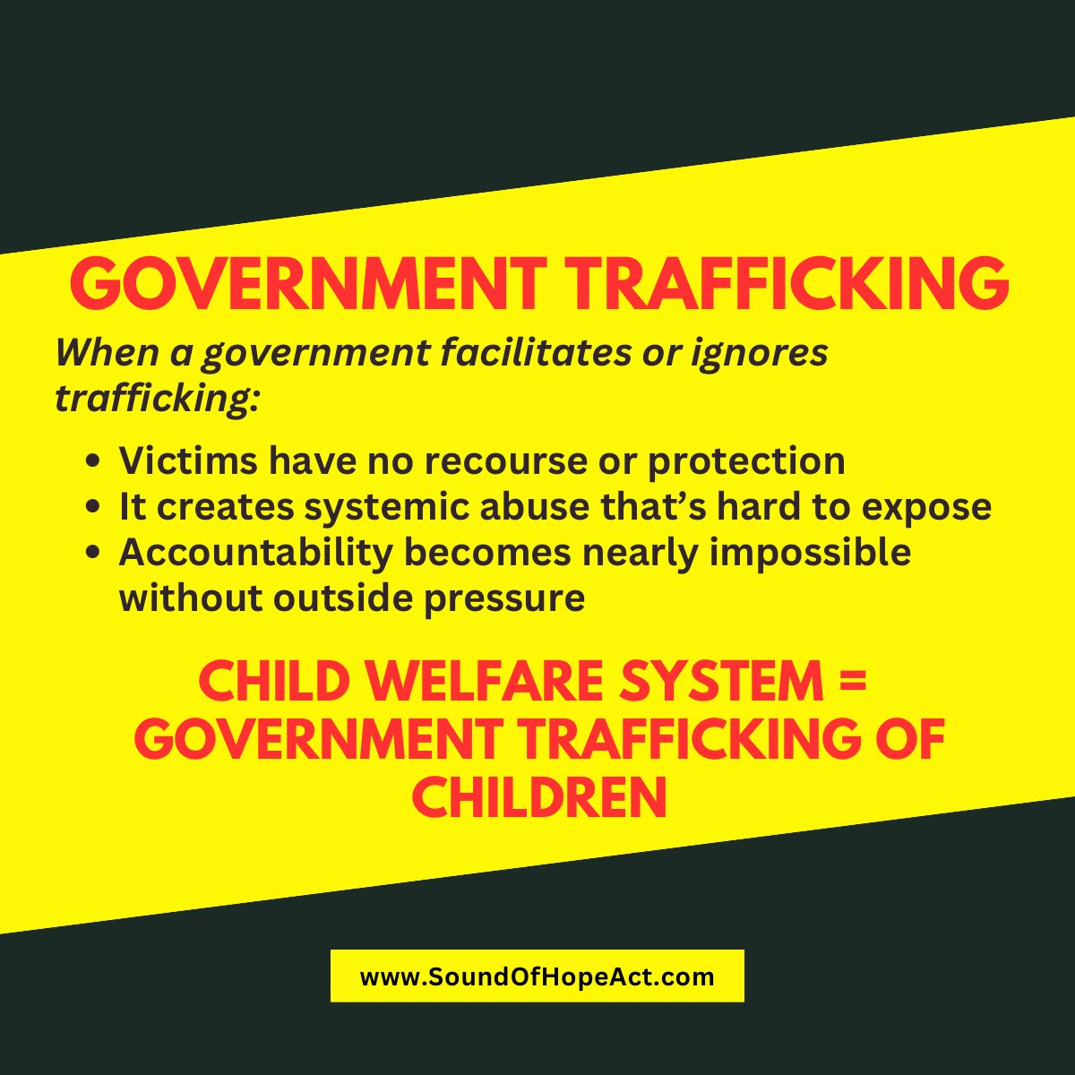 Rebecca_LPC's tweet image. 🚨 When the government facilitates or ignores trafficking, here’s what happens:

📌 Victims have no recourse or protection. (Aged-out foster youth are left with nothing—no support, no justice.)
📌 Systemic abuse becomes nearly impossible to expose. (DFPS operates with complete…