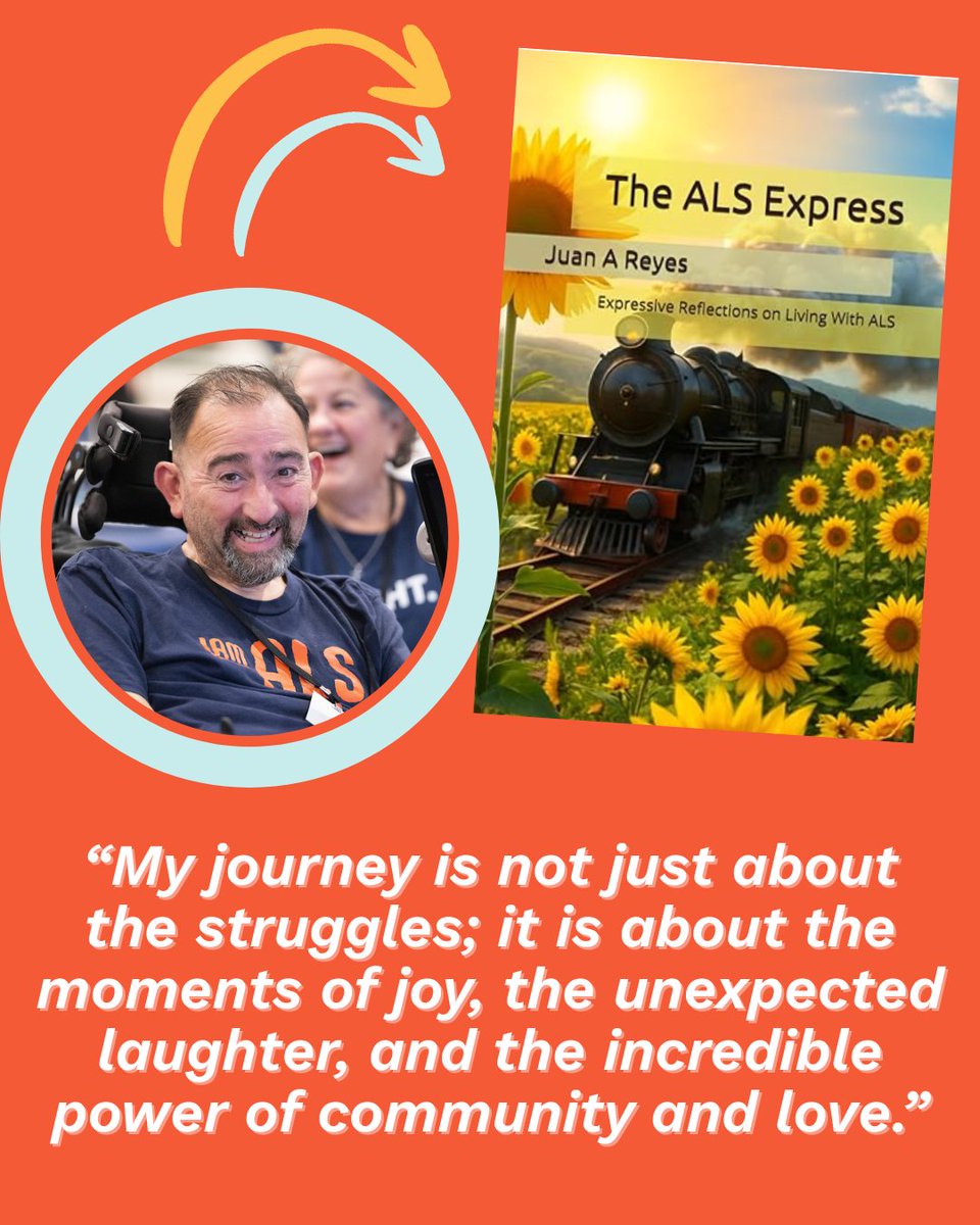 iamalsorg's tweet image. You know him as an all-star volunteer, a writer, and an I AM ALS Board member. Now, "the Juan and Only" Juan Reyes is adding "published author" to his lengthy resume! Check out Juan's new book, The ALS Express: amzn.to/4nZoXef