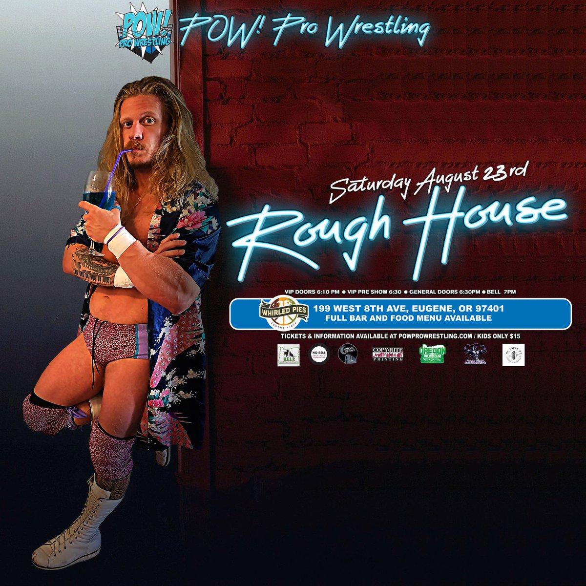 HEY POWderkeg! 

Tickets available NOW for "Rough House", Live from Whirled Pies in Eugene on Saturday, August 23! 

powprowrestling.com