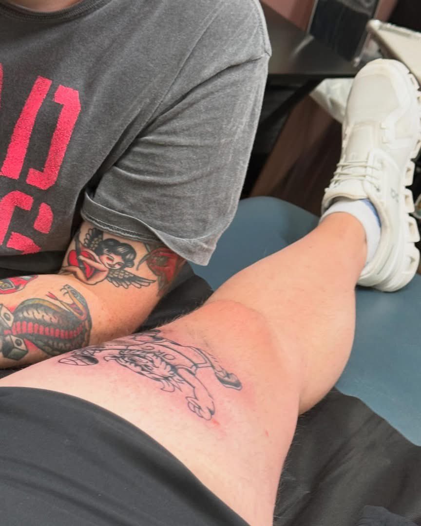 ChuckChaneyBCTG's tweet image. I went to Tenfold Tattoo in Wichita and fulfilled a promise i made when the Thunder won the title. Thundered up for life.