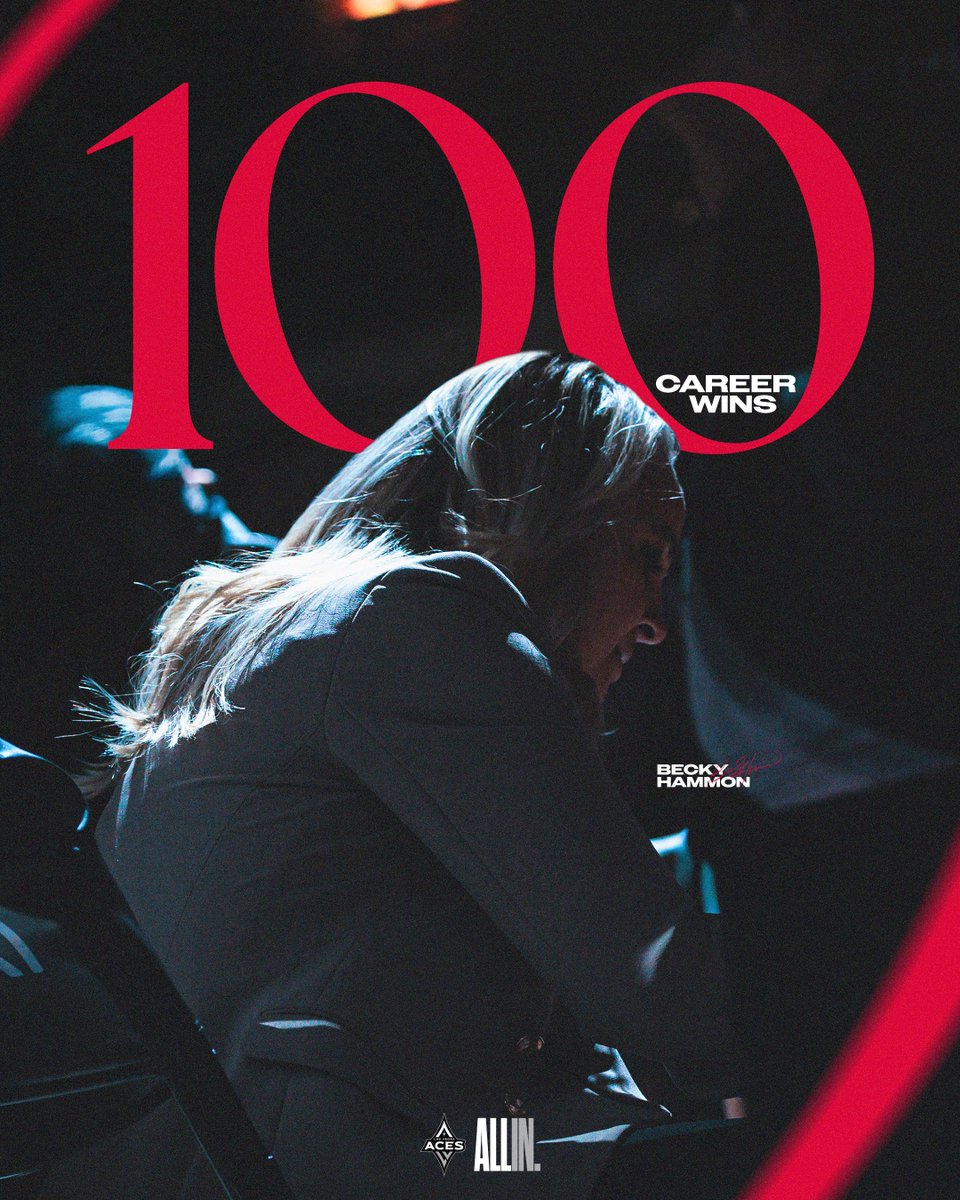 𝟏𝟎𝟎 𝐂𝐀𝐑𝐄𝐄𝐑 𝐖𝐈𝐍𝐒 𝐅𝐎𝐑 <a href="/BeckyHammon/">Becky Hammon</a>! 👏

#ALLINLV
