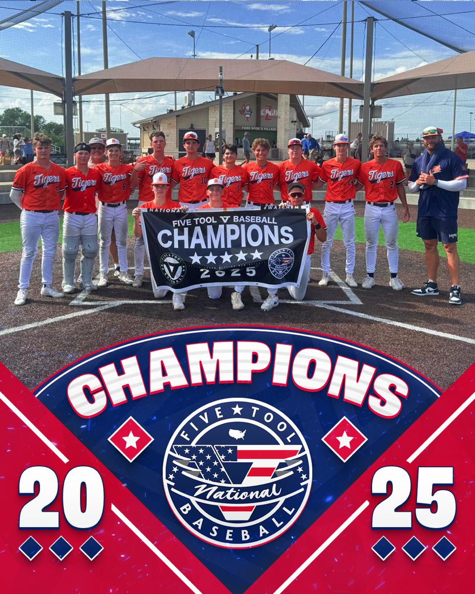 ✭Five Tool Texas✭ (@fivetooltexas) on Twitter photo 🏆CHAMPIONS🏆
Congrats to <a href="/DTigerBaseball/">Dallas Tigers</a> West 16U Beavan/Killian on winning the 16U National Division of the <a href="/FiveTool/">Five Tool Baseball</a> Club Championships!
#WatchEm 🏆CHAMPIONS🏆
Congrats to <a href="/DTigerBaseball/">Dallas Tigers</a> West 16U Beavan/Killian on winning the 16U National Division of the <a href="/FiveTool/">Five Tool Baseball</a> Club Championships!
#WatchEm