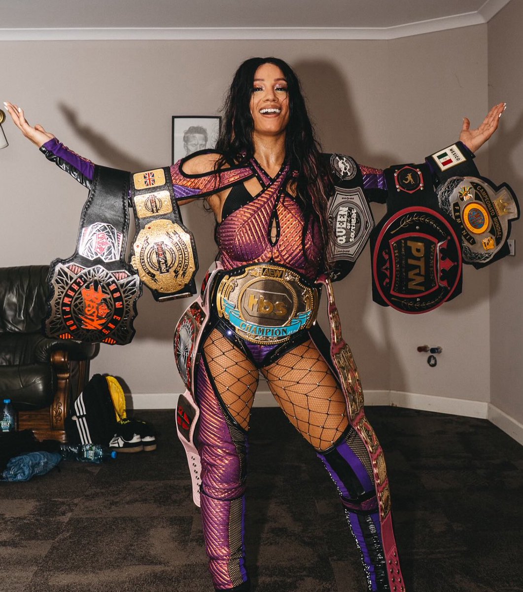Planeta_Wrest's tweet image. Mercedes Moné supera la marca de 8 campeonatos. Pero la luchadora de #AEW afirma que todavía seguirá persiguiendo más campeonatos...