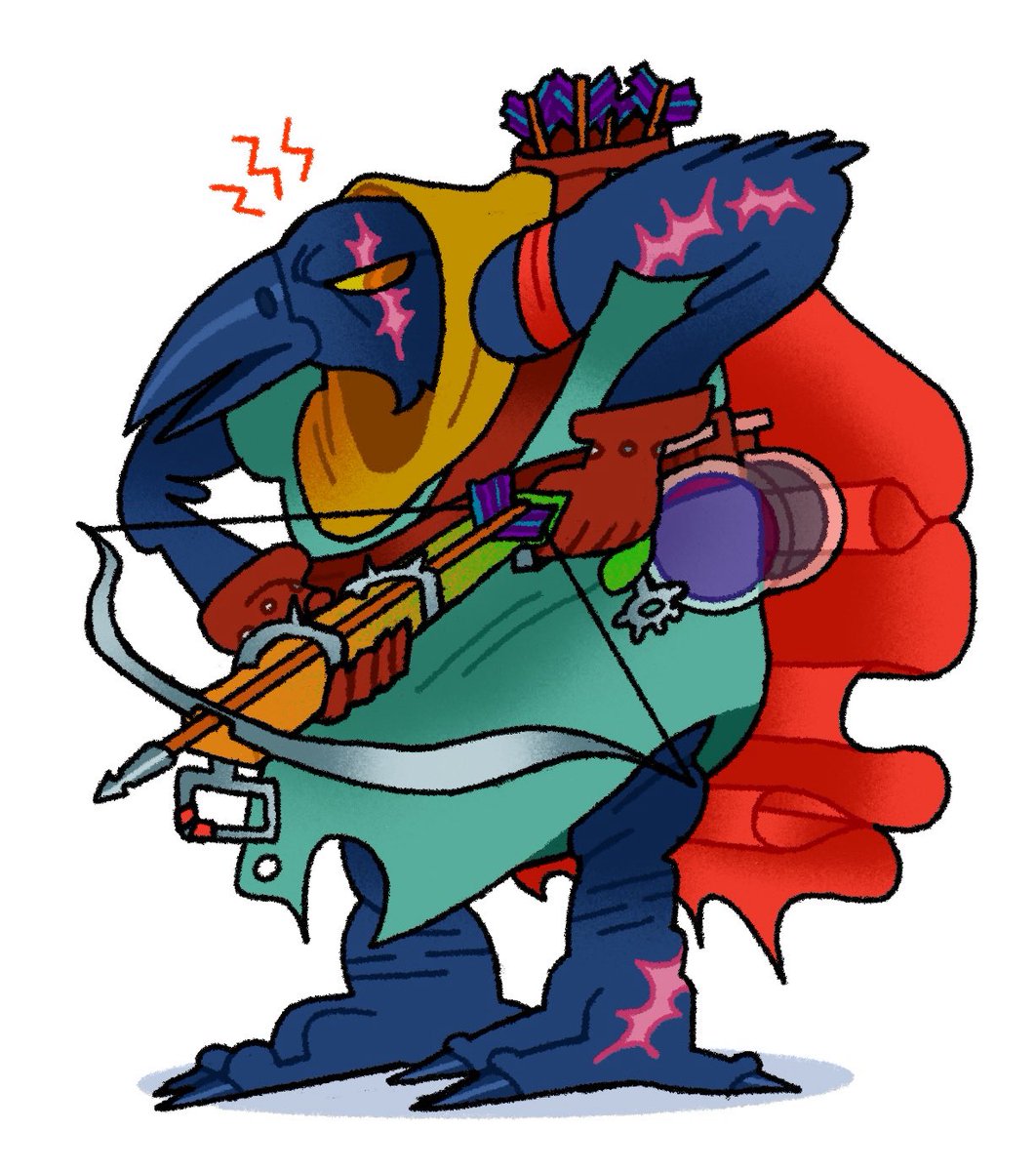 zhardlyn's tweet image. did a friend commission for @sammichluvrrr of their DnD character :3
