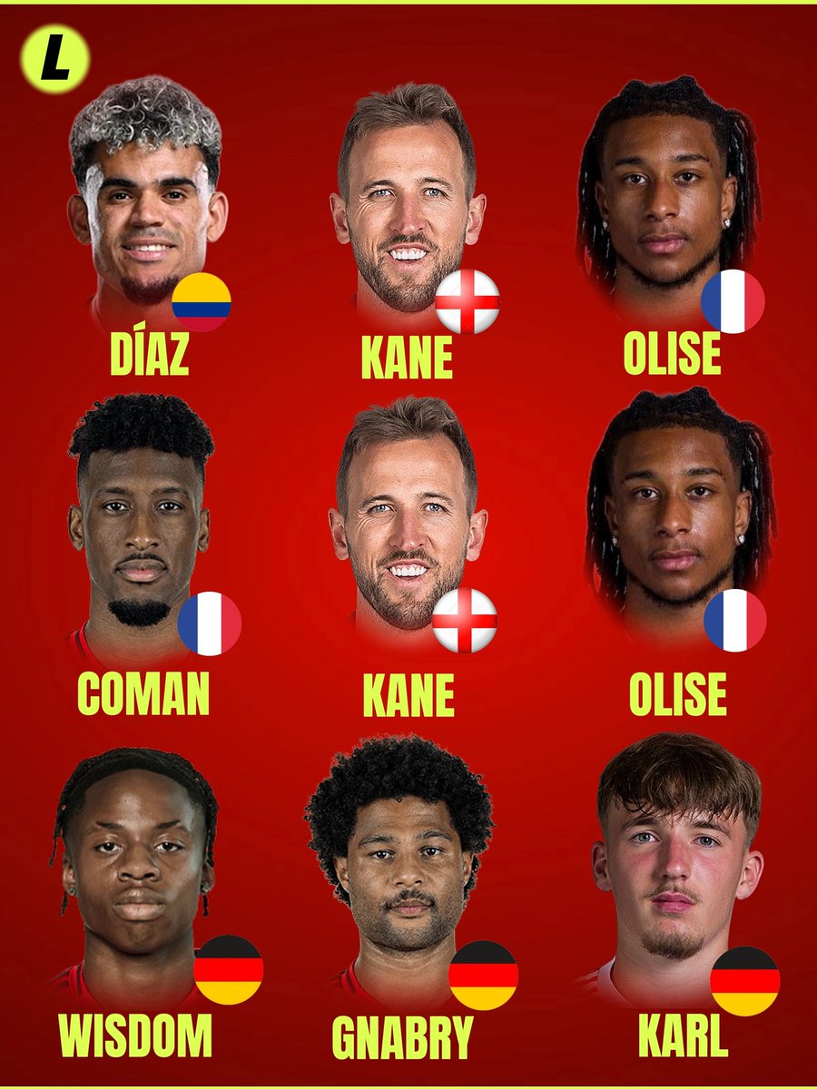 Leon___10's tweet image. The three options Kompany will use for his attack in the 2025/2026 season.
The attack now seems much stronger. 
More rotation &amp;amp; fewer minutes.