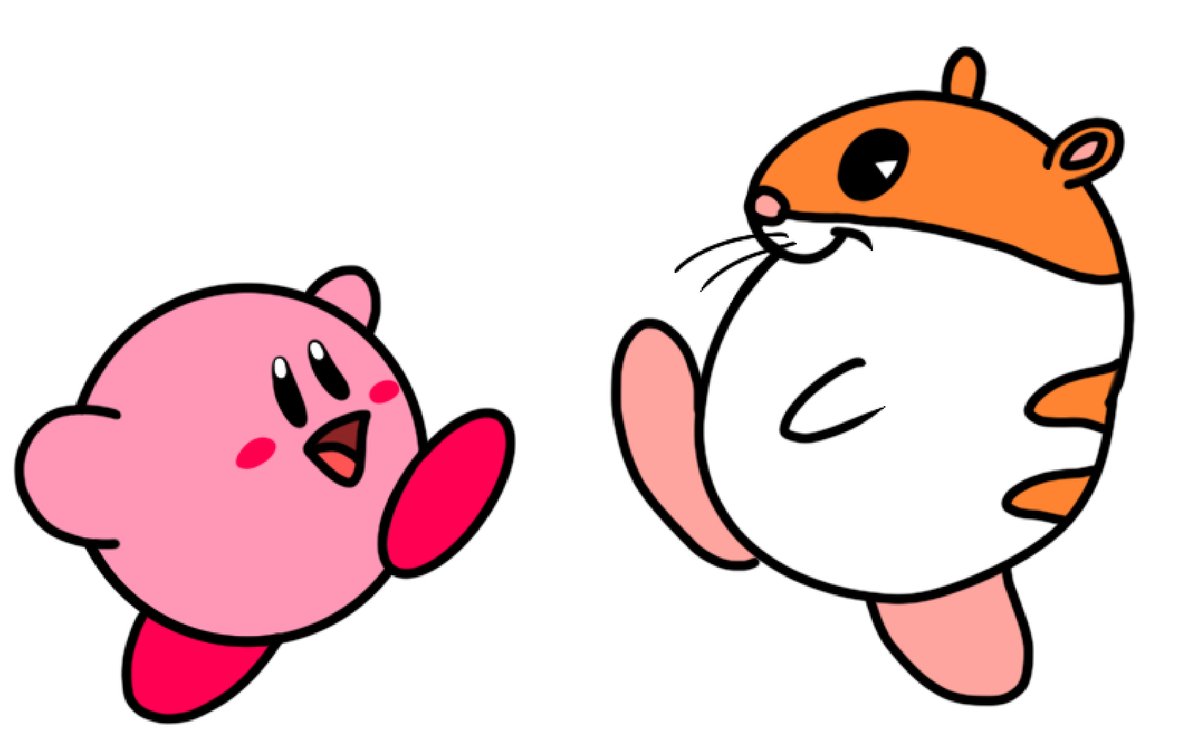 tornadokirbyfan's tweet image. Kirby and his friend Rick