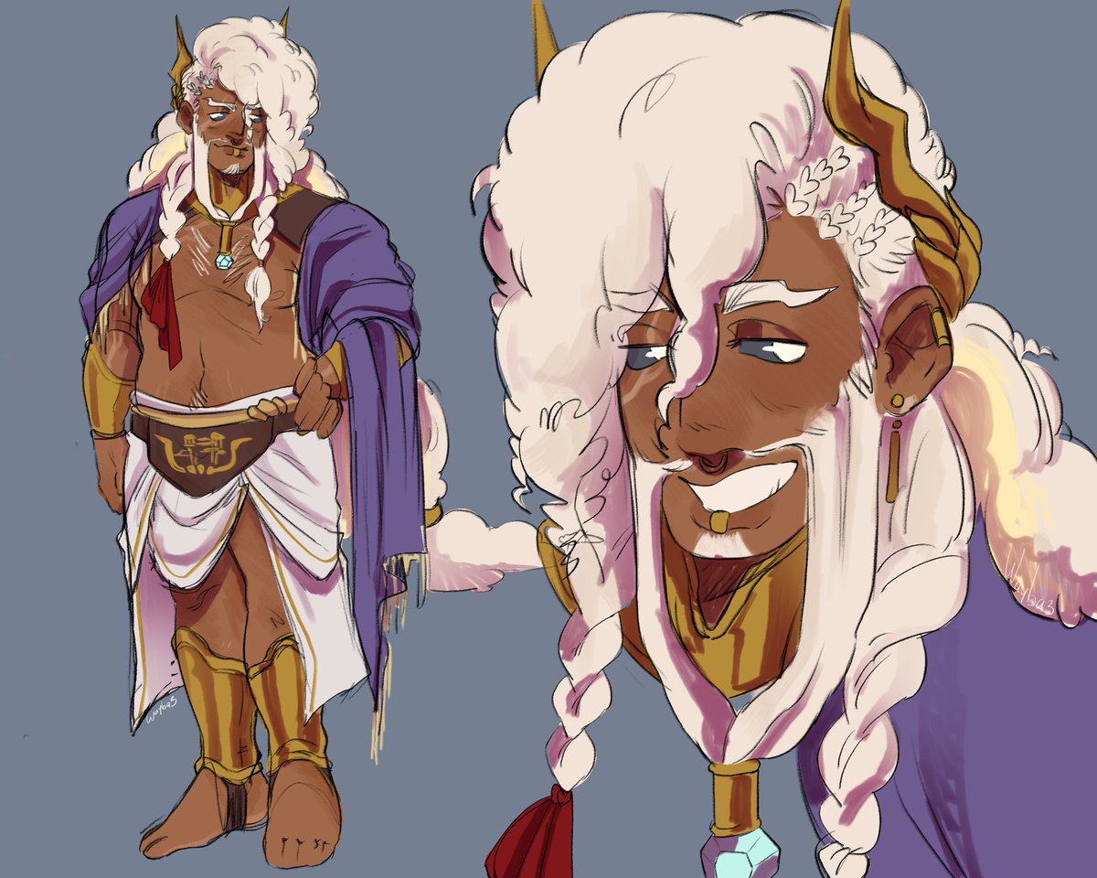 wayba3's tweet image. I changed my Zeus design awhile ago, but I never got around to drawing it a bit more in-depth lmao!
#greekmythology #zeus