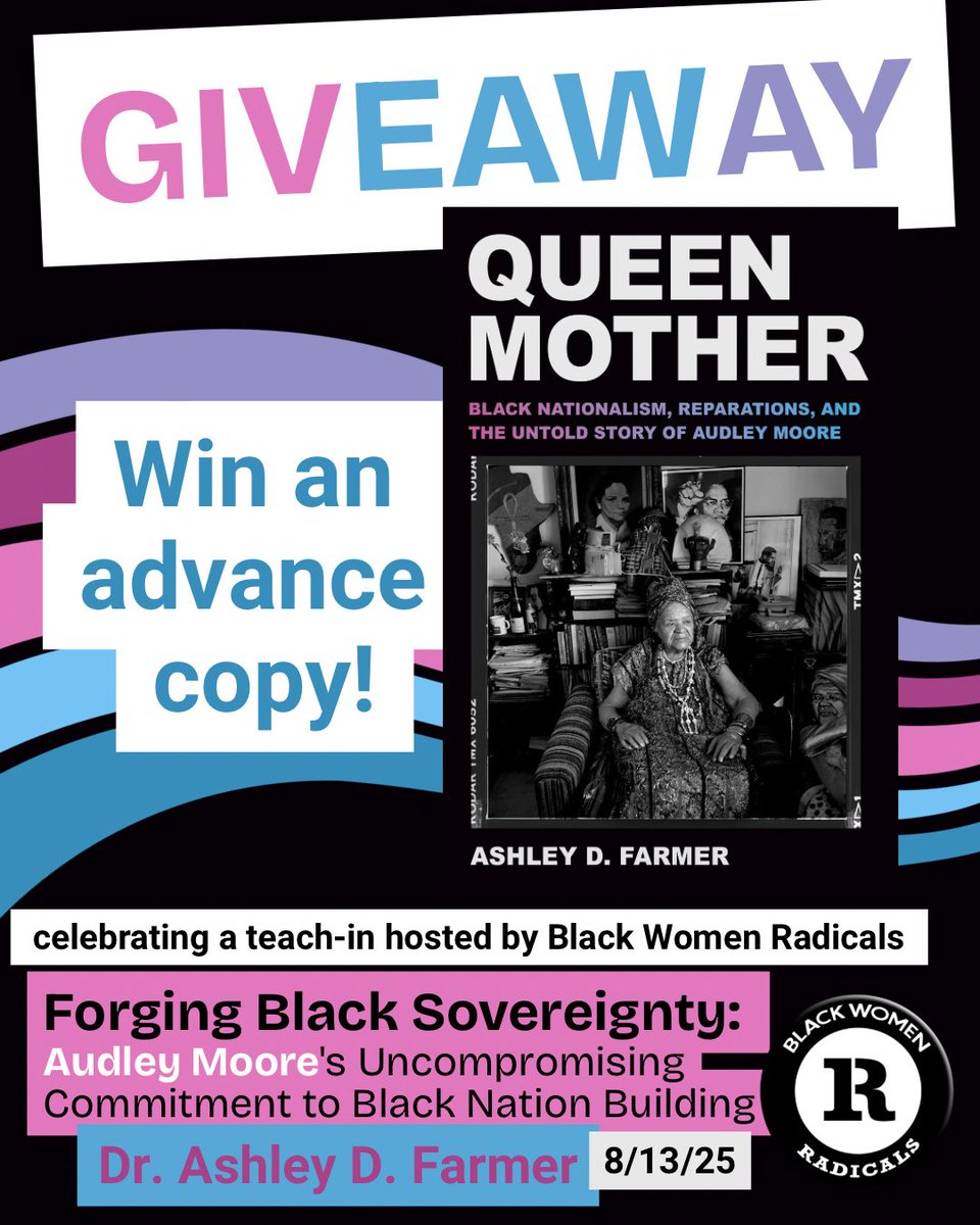 drashleyfarmer's tweet image. Today would’ve been Queen Mother Audley Moore’s birthday. I’ve teamed up with Black Women Radicals to give away two copies of my forthcoming biography. Head over to the photo app to enter.