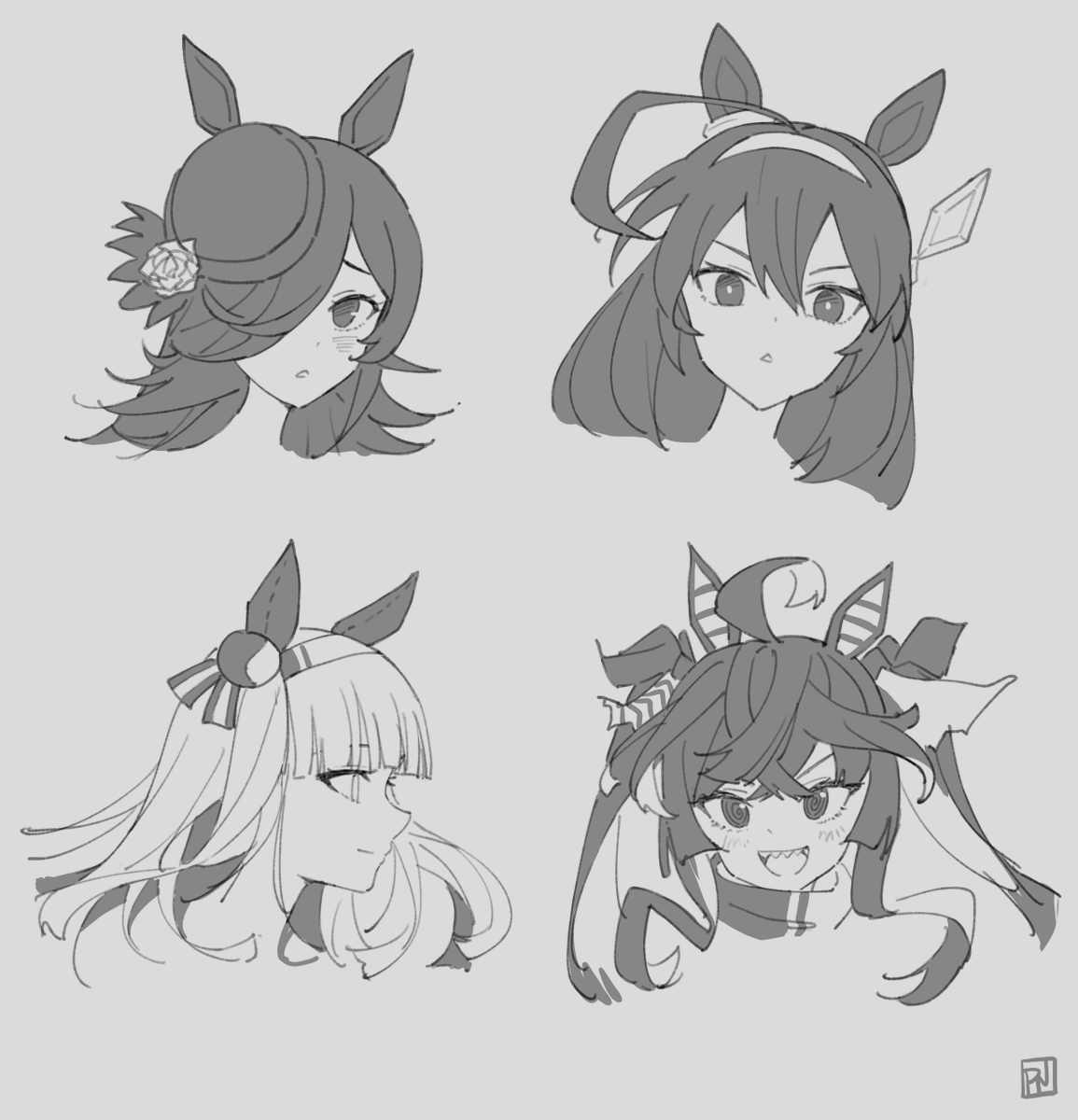 profnote's tweet image. horse face doodles
#umamusume ＃ウマ娘