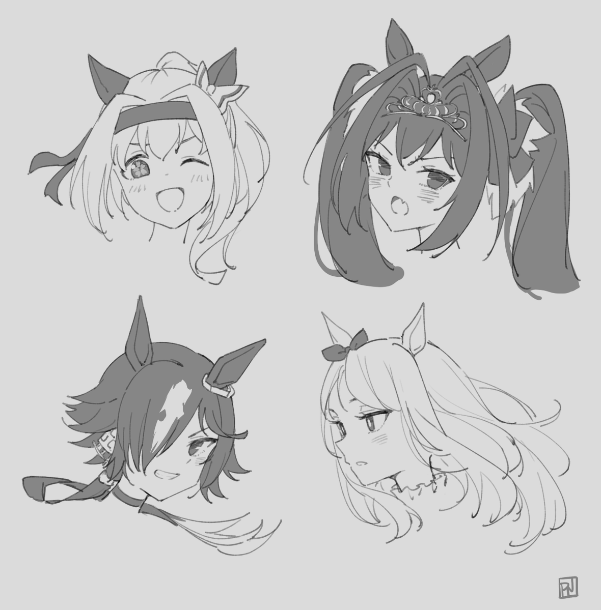 profnote's tweet image. horse face doodles
#umamusume ＃ウマ娘