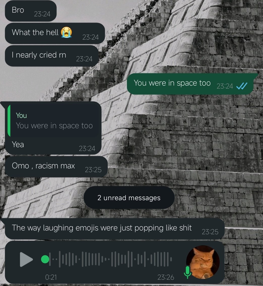 Mich_ael18's tweet image. Just got to @DegenPreacher space only to be humiliated by him and the co-host. 

Asking me if I&apos;m here for the GA too, and bidding my nft I payed for $100 for a $105 

When this fucking Racism and Stereotypes gonna end. 

We Nigeria actually show up to support y&apos;all but most of…