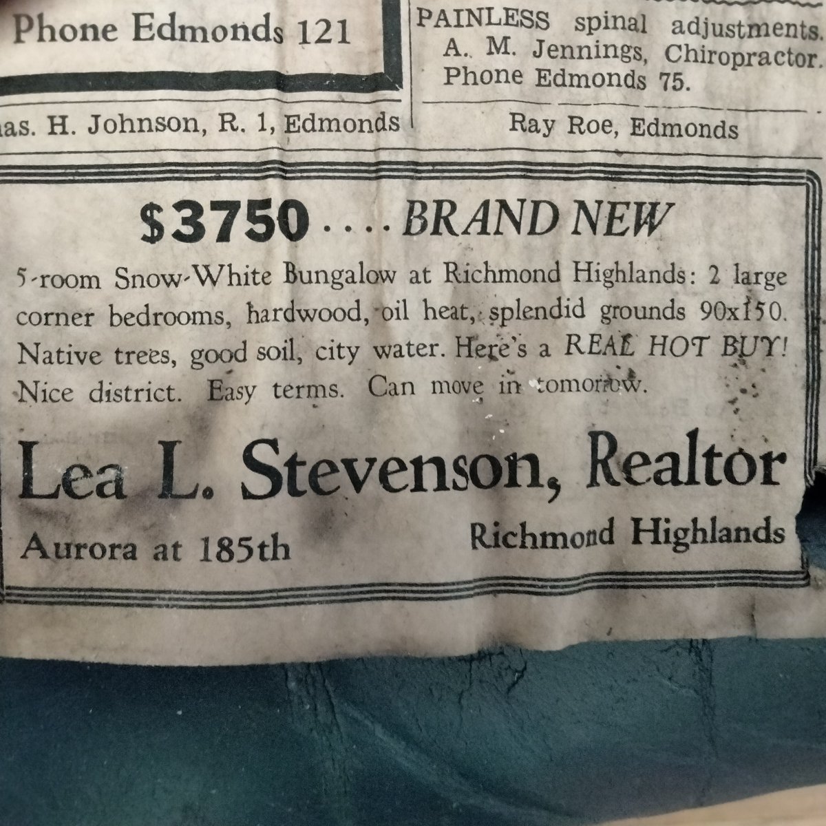 0Murderbot's tweet image. So my carpenter is doing some siding work on my 75 year old house & ran across this. Several old Newspapers under the shingles from April 26th, 1942 Seattle Post Intelligencer.
Wanna be sick? Look @ what a house was going for in 1942🙄😮