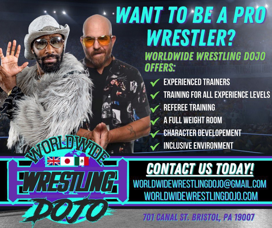 CheeseburgerROH's tweet image. Independent/Contracted Wrestlers coming into NJ this week for Summerslam weekend!
You are all invited to come train with me at the @WorldwideDojo free of charge this week! We are located in Bristol, PA (right by the Jersey border)!
We will be having classes Mon-Fri 6-9pm!