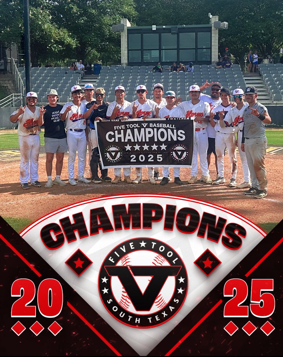 Five Tool South Texas (@fivetoolstx) on Twitter photo 🏆CHAMPIONS🏆
Congrats to <a href="/SouthTexasHorns/">South Texas Horns Baseball</a> on winning the 18U Open Division of the <a href="/FiveToolSTX/">Five Tool South Texas</a> Bat City Showdown.
#WatchEm 🏆CHAMPIONS🏆
Congrats to <a href="/SouthTexasHorns/">South Texas Horns Baseball</a> on winning the 18U Open Division of the <a href="/FiveToolSTX/">Five Tool South Texas</a> Bat City Showdown.
#WatchEm