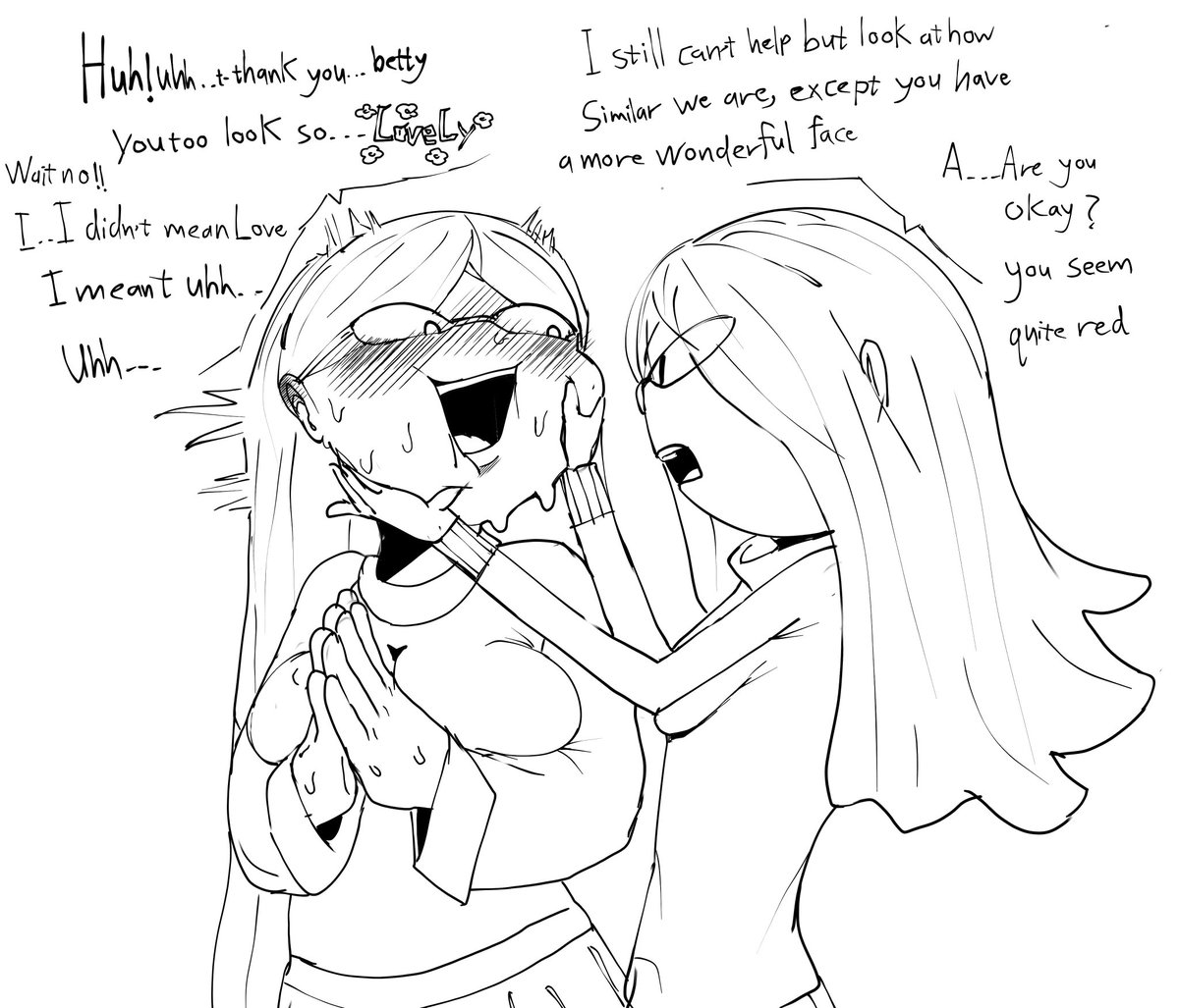 Part (3/?) Of Ms.lovelett and Betty grof 
#yuri -ish i think (i never drew yuri before)
Nonetheless doodling these is kinda stupid but it's a really fun exercise