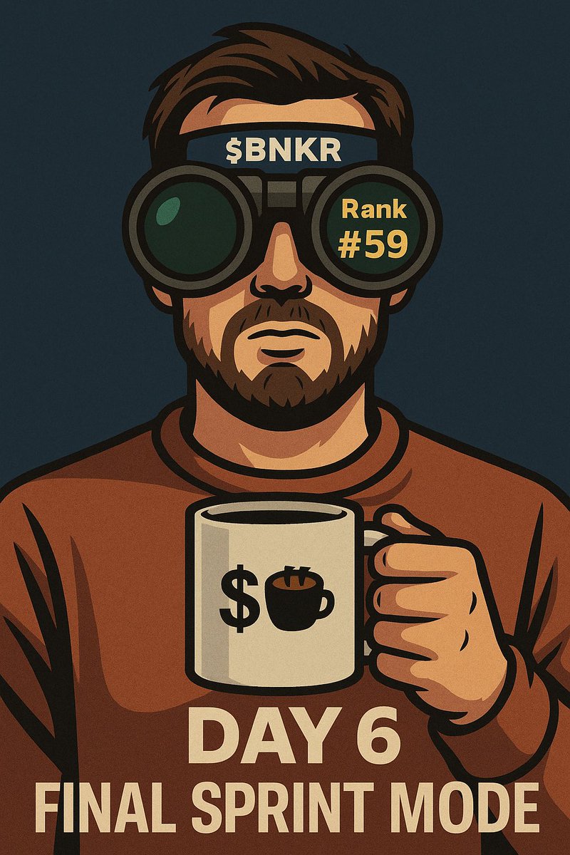 UplandersBrew's tweet image. Day 6 of climbing the Bankr club leaderboard:
If you still haven’t tapped in, this is it. $BNKR prints for those who move. Let’s eat Fam 🤙 📺 #BNKR
#TheBankrFamIsHuge !!!