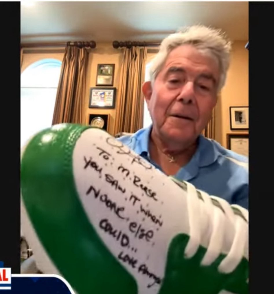 Eagles Nation (@phleaglesnation) on Twitter photo Jalen Hurts gifted legendary #Eagles broadcaster Merrill Reese a pair of signed cleats: โTo M. Reese, you saw it when no one else could. - Love Always.โ
Merrill Reese has been a Day 1 believer in Hurts and has always defended him through the years.
( via <a href="/JAKIBSports/">JAKIB Sports</a> ) Jalen Hurts gifted legendary #Eagles broadcaster Merrill Reese a pair of signed cleats: โTo M. Reese, you saw it when no one else could. - Love Always.โ
Merrill Reese has been a Day 1 believer in Hurts and has always defended him through the years.
( via <a href="/JAKIBSports/">JAKIB Sports</a> )