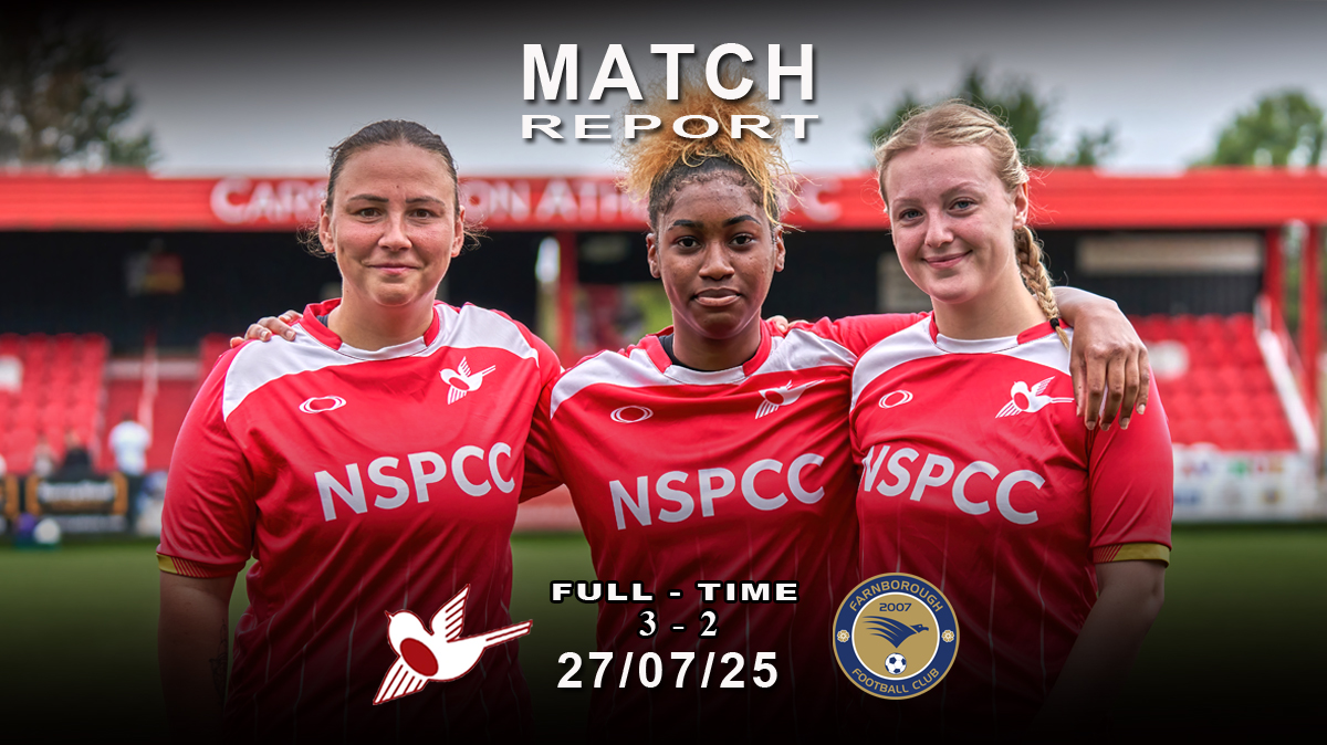 CarshaltonA_FC's tweet image. In a thrilling contest between two well-matched sides, Carshalton Athletic Women edged Farnborough FC 3–2 at Colston Avenue on Sunday.
Read Match Report here:
carshaltonathletic.co.uk/cafc-women-vs-…