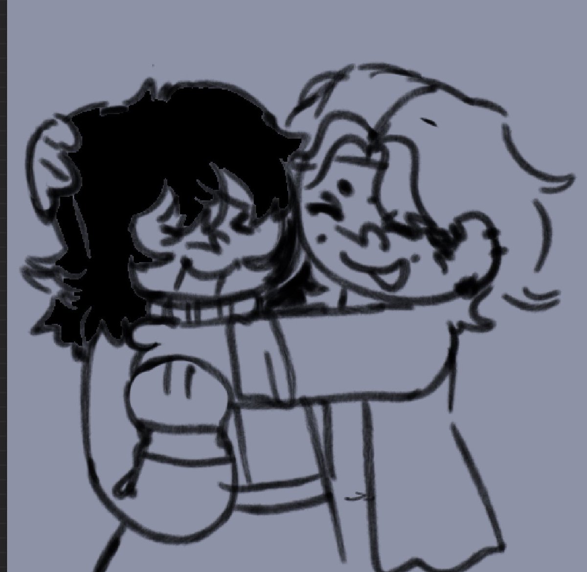 anyadoodles's tweet image. struggling with my style again . also anya and daisuke hug bc i enjoy their dynamic