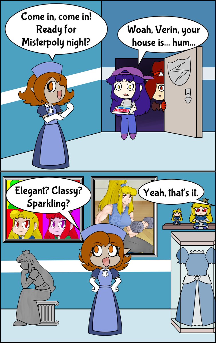 plst41's tweet image. Boardgame night at Verin&apos;s.

#theglitchfairy #comic