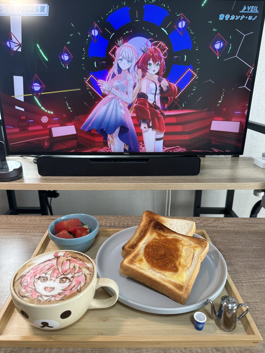 tkc_latte's tweet image. ブイアワコラボ感謝飯。