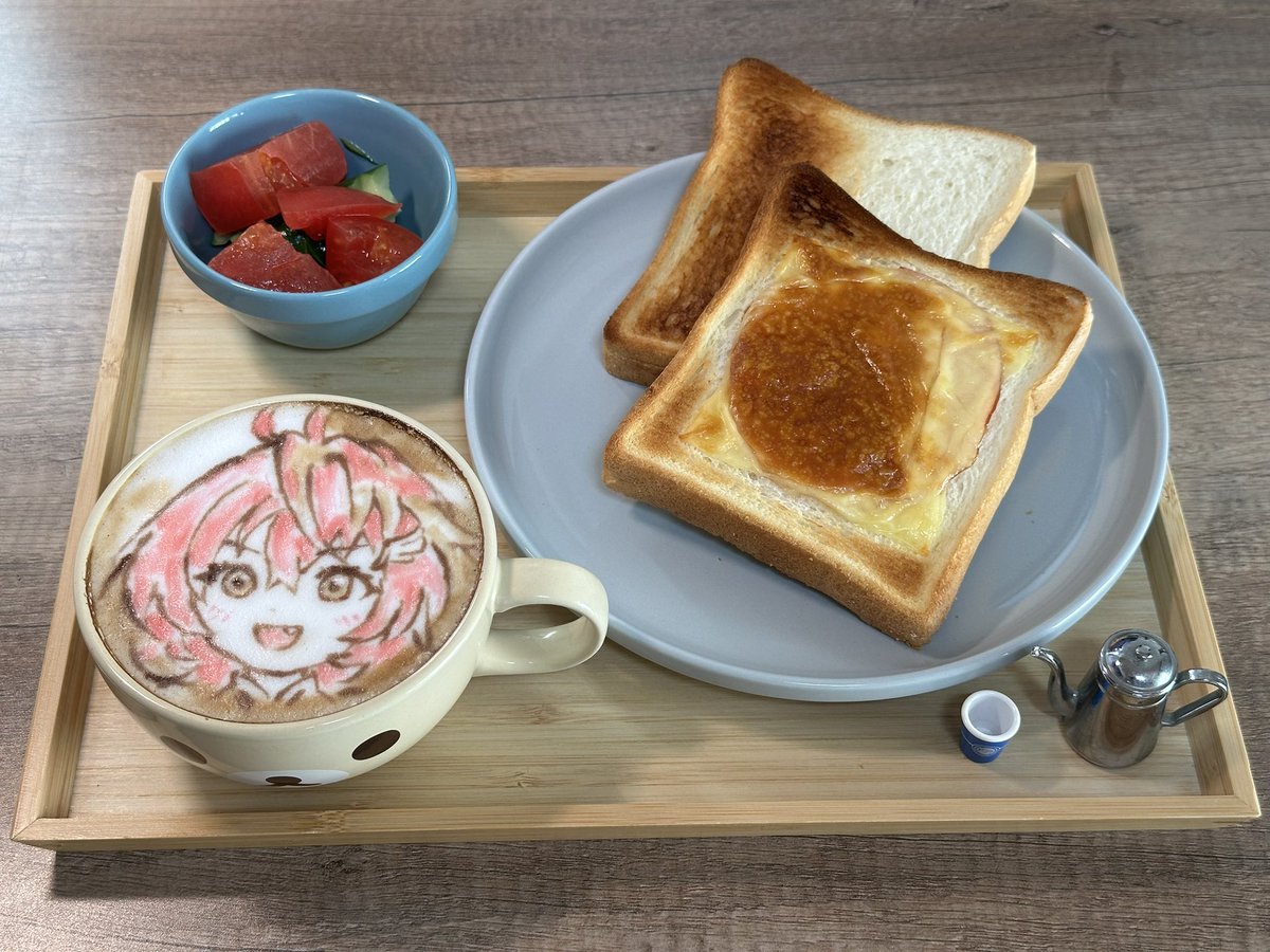 tkc_latte's tweet image. ブイアワコラボ感謝飯。