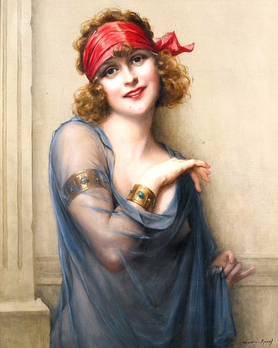 AlexandraSoro's tweet image. "The Blue Veil"
By François Martin-Kavel. (1861–1931)🖌️🌹