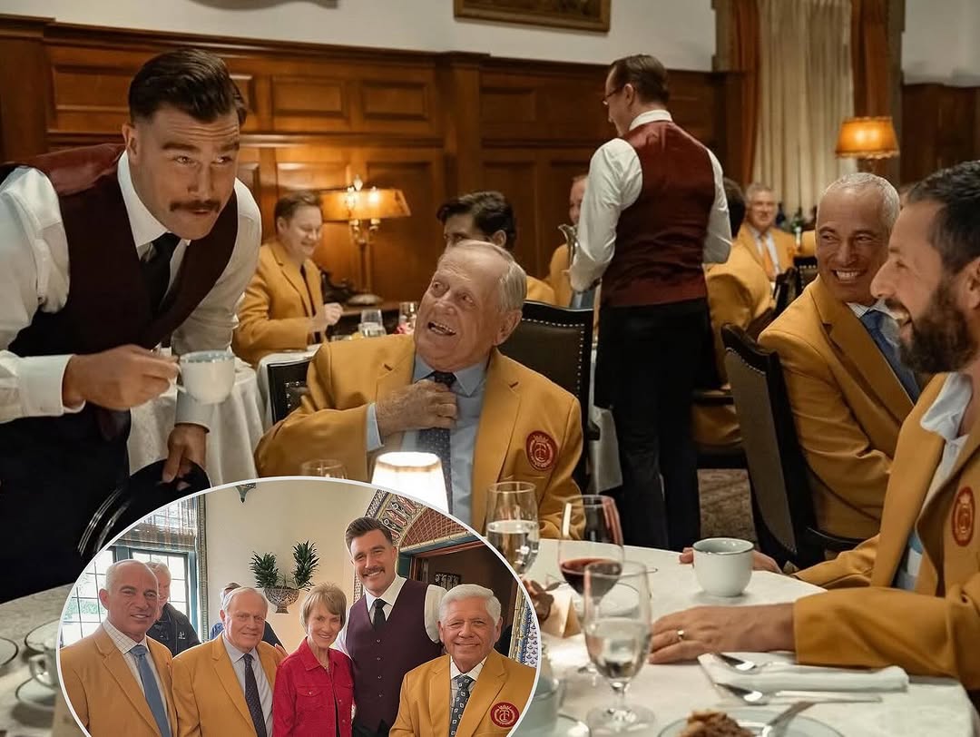 87KillaT's tweet image. Travis Kelce &amp;amp; Jack Nicklaus on Happy Gilmore 2 ⛳ (jack 📷)