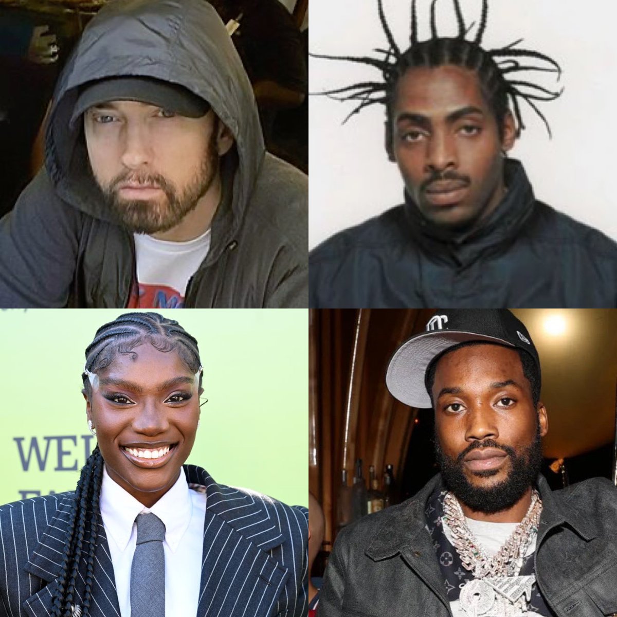 RATINGSGAME's tweet image. Top 5 Rappers With The Biggest "Monthly Audience" On YouTube:
5. Meek Mill (237 Million)
4. Coolio (251 Million)
3. Kendrick Lamar (262 Million)
2. Eminem (332 Million)
1. Doechii (332 Million)