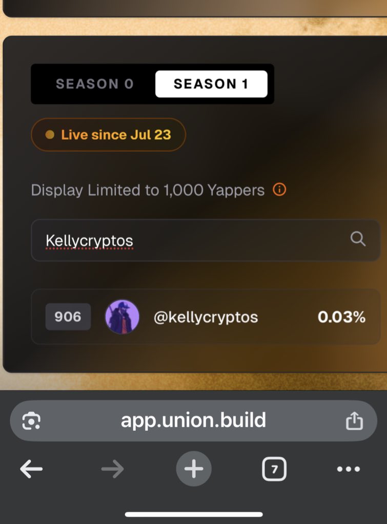 Kellycryptos's tweet image. Looks like people at the on the @union_build leaderboard, are they once fighting each other π,
Moved from 907 to 906 β¦
Peaceful.
$U might come sooner than expected.