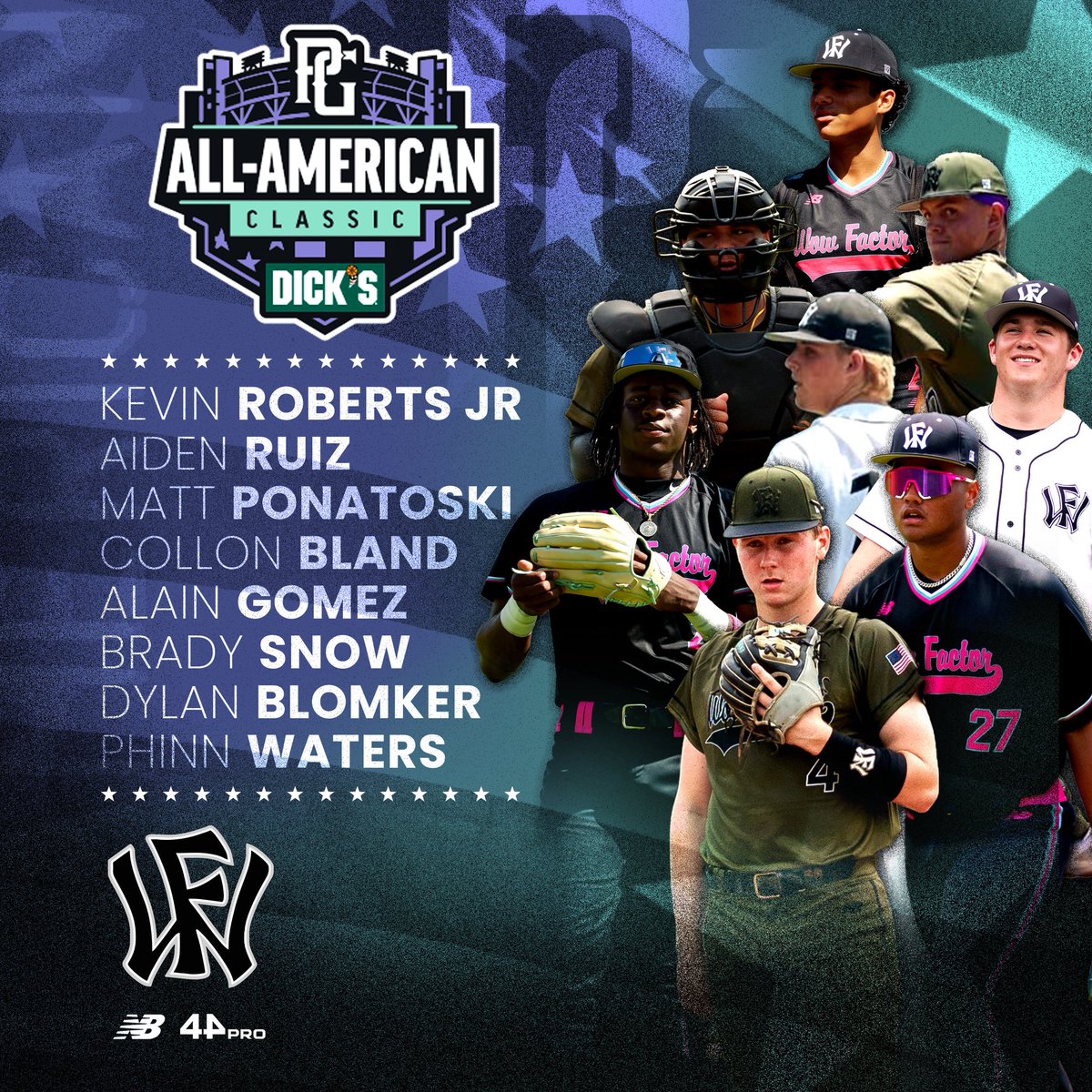 WowFactorNation's tweet image. We are proud to announce we had 8 players selected to @PerfectGameUSA All American game. Congratulations to our 8 @PGAllAmerican
@PerfectGameUSA @newbalance @44ProCustom
#TheBrand #WeGotNow