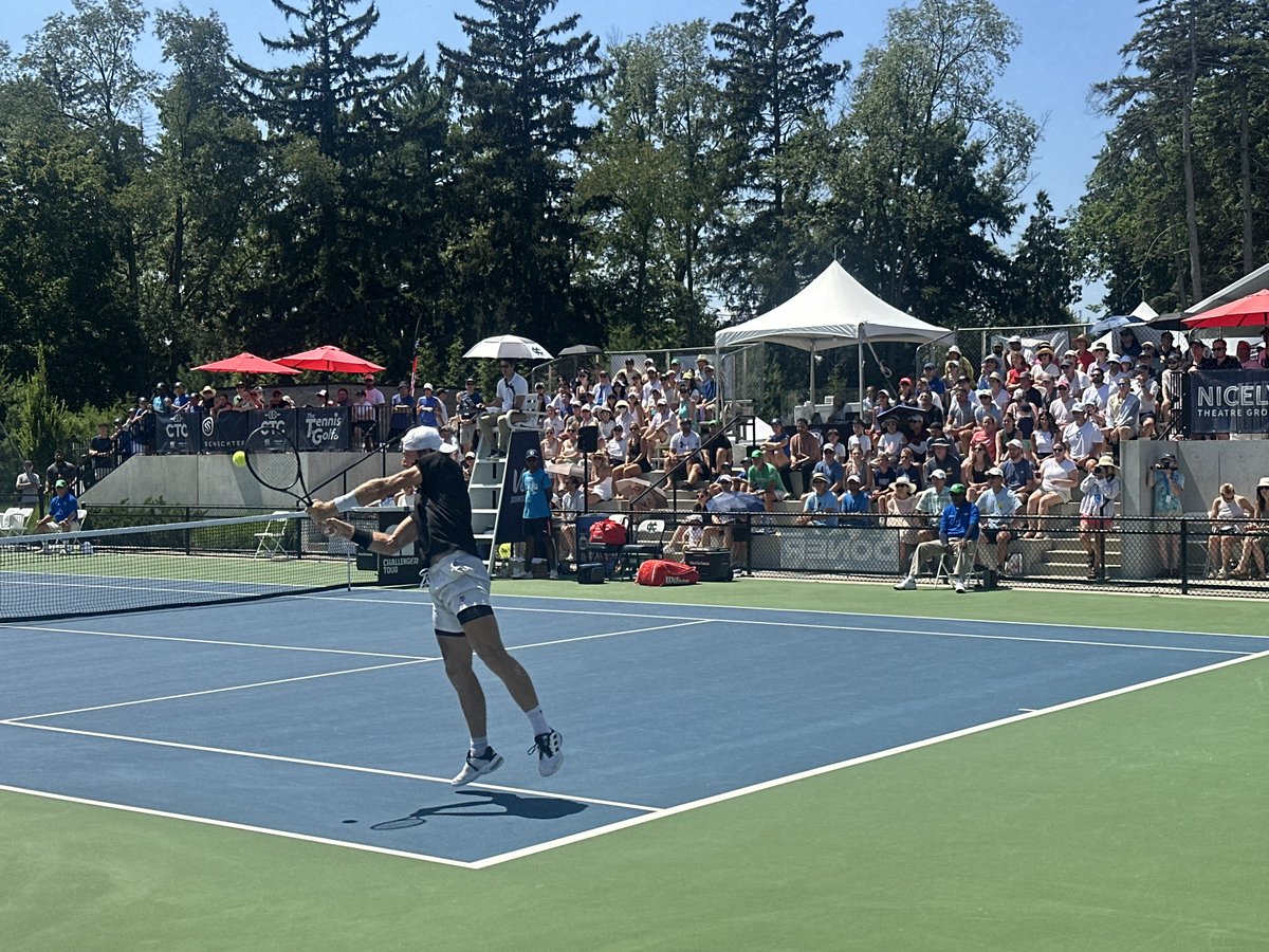 wjrradio's tweet image. What a day at the electrifying Cranbrook Tennis Classic Final between American Andres Martin and Estonian Mark Lajal! Lajal claimed the championship 6–7, 7–5, 7–6. Stay updated at wjr.com. Photo: Gabe Klein ~ WJR