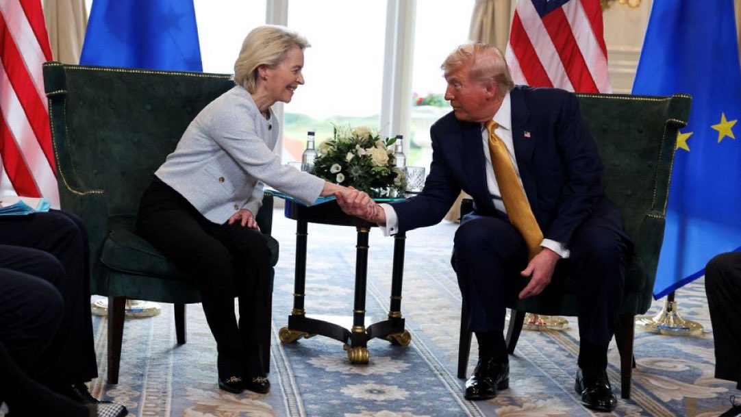 gisbert_ruben's tweet image. 🚨La UNIÓN EUROPEA LIQUIDA EUROPA en “el mayor y mejor acuerdo desde siempre” para EEUU según Trump:
800.000 millones de NUESTRO DINERO en comprar a EEUU: Armas y energía.
600.000 millones de NUESTRO DINERO en INVERSIONES EN EEUU.
Que parte de las empresas europeas se muden a…