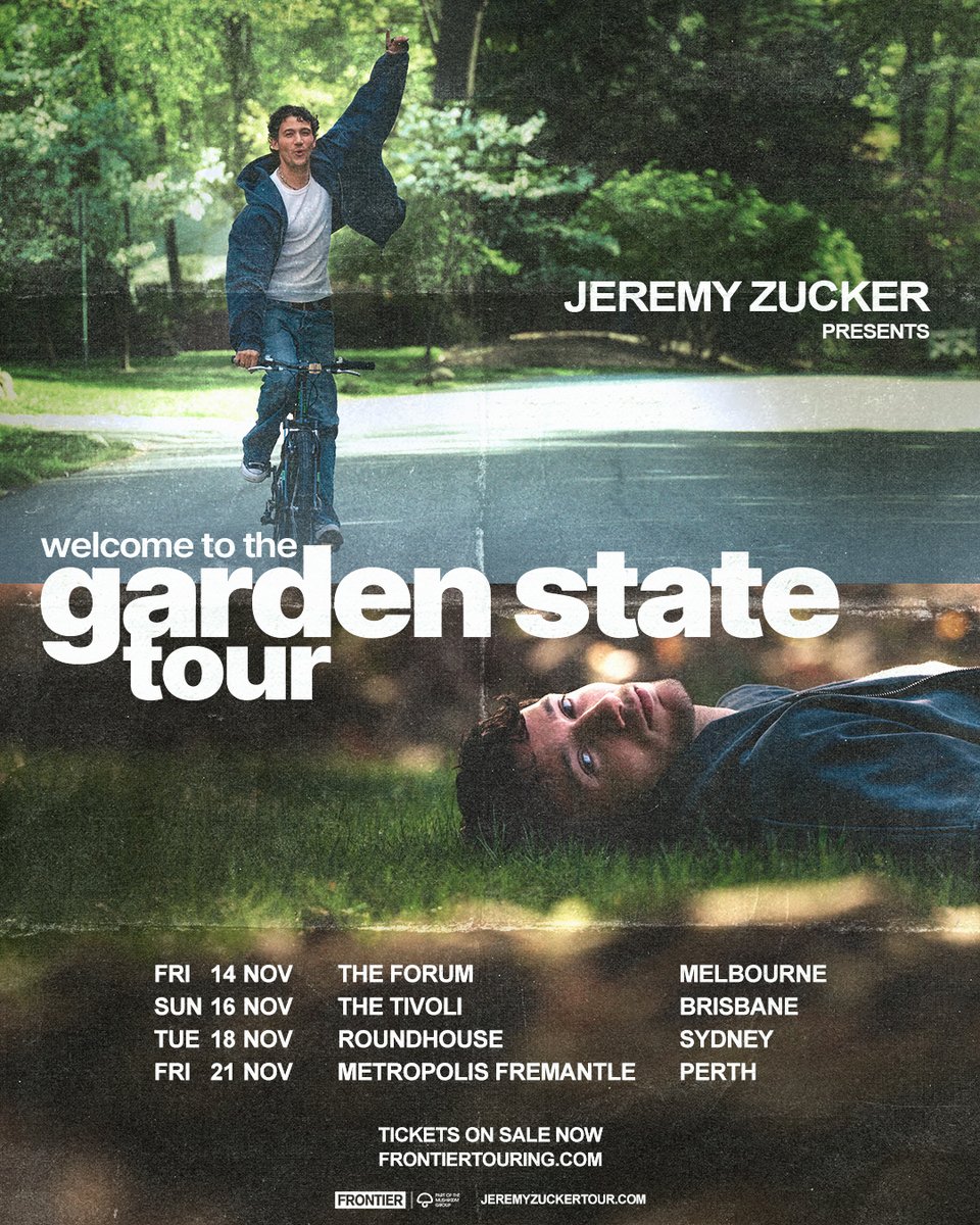 frontiertouring's tweet image. ON SALE TODAY 🌱 Get your @jeremyzucker tickets from 9am local time!
🎫 frontiertouring.com/jeremyzucker