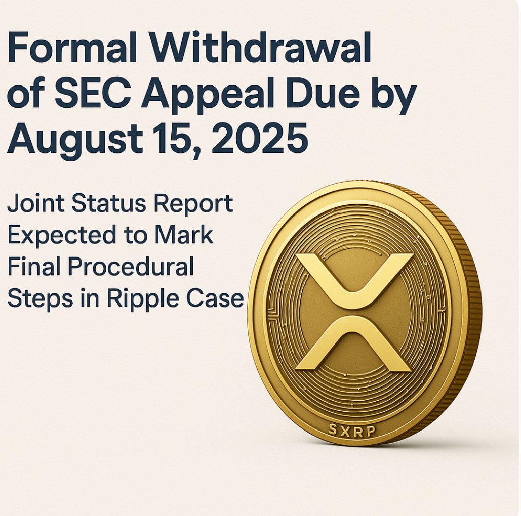 With all the Moon Boi’s 🌛👦🏼continuously suggesting that the SEC will announce dropping the appeal against <a href="/Ripple/">Ripple</a> (always) “tomorrow”, I thought I’d add my 2 cents: 
The <a href="/SECGov/">U.S. Securities and Exchange Commission</a>’s final opportunity to formally withdraw its appeal, or clarify its intent is tied to the upcoming