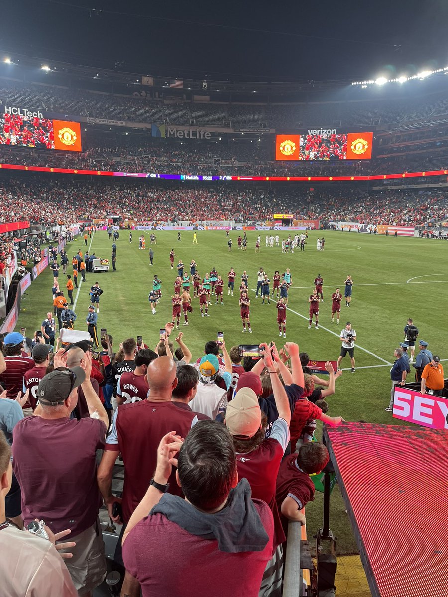 Great time <a href="/MetLifeStadium/">MetLife Stadium</a> for the <a href="/WestHam/">West Ham United</a> game last night! Thank you to the <a href="/NYCHammers/">NYC Hammers</a> for the awesome tailgate!! ⚒️ <a href="/WestHam_US/">West Ham United US</a>