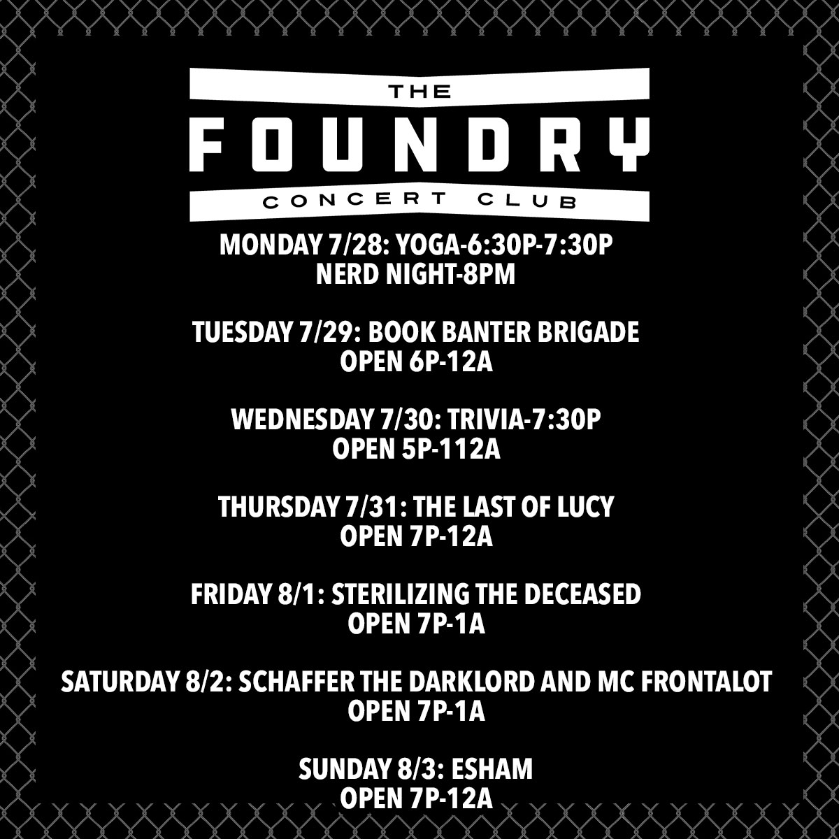 💥💥💥💥💥 We are closing out July and kicking off August with 5 Big Booms 💥💥💥💥💥 See you this week! 💥💥💥💥💥