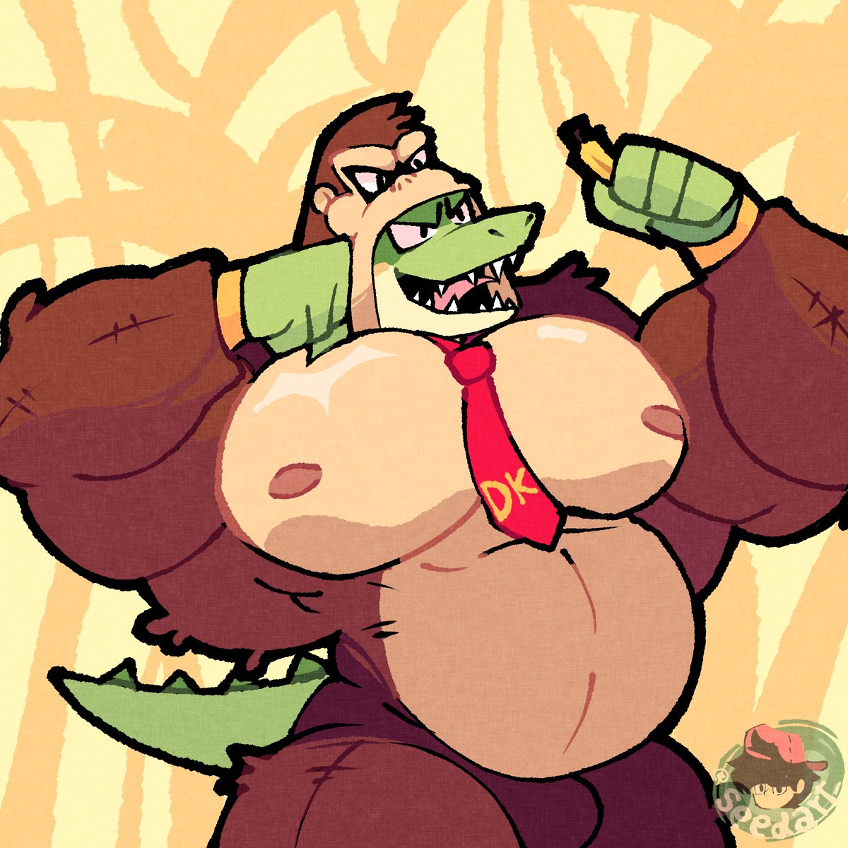 Seedart_'s tweet image. 𝗖𝗛𝗜𝗖𝗛𝗨𝗗𝗢𝗦 𝗦𝗨𝗡𝗗𝗔𝗬🦍🐊💪
petición por @_Tonerik_ ,presenta a 𝘾𝙤𝙦𝙪𝙞

Coqui necesita más bananas para ser mas grande, ayúdalo🍌✨

ᴘᴜᴇᴅᴇꜱ ʀᴇᴄᴏᴍᴇɴᴅᴀʀ ᴀʟ ꜱɪɢᴜɪᴇɴᴛᴇ 💚✨
 #design #bara #buff #chest #oc  #chichudosunday
