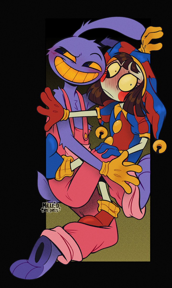 MilleDPurple's tweet image. I&apos;m back from the hiatus! with FUNNY BUNNY! HOORAY! 💃🕺✨
#funnybunny #tadcfanart #TADCJax #TADCPomni