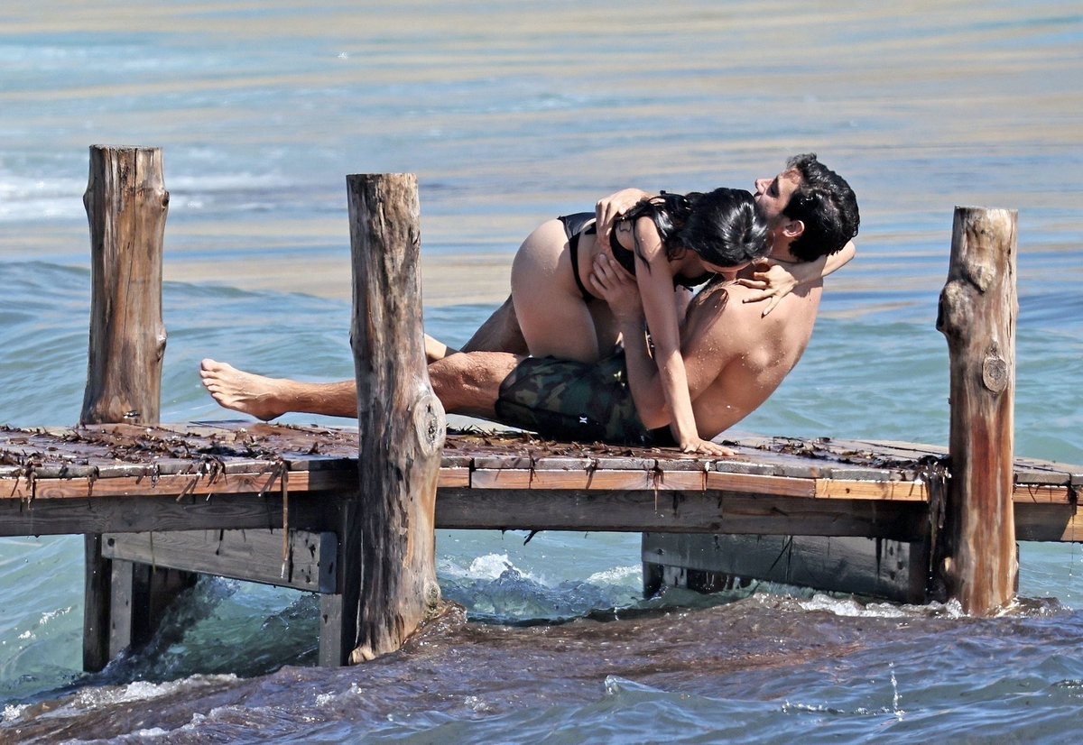 Camila Cabello and Henry Chalhoub give Dua Lipa and Callum Turner a run for their money with their own seaside love fest 📸 @backgrid_usa