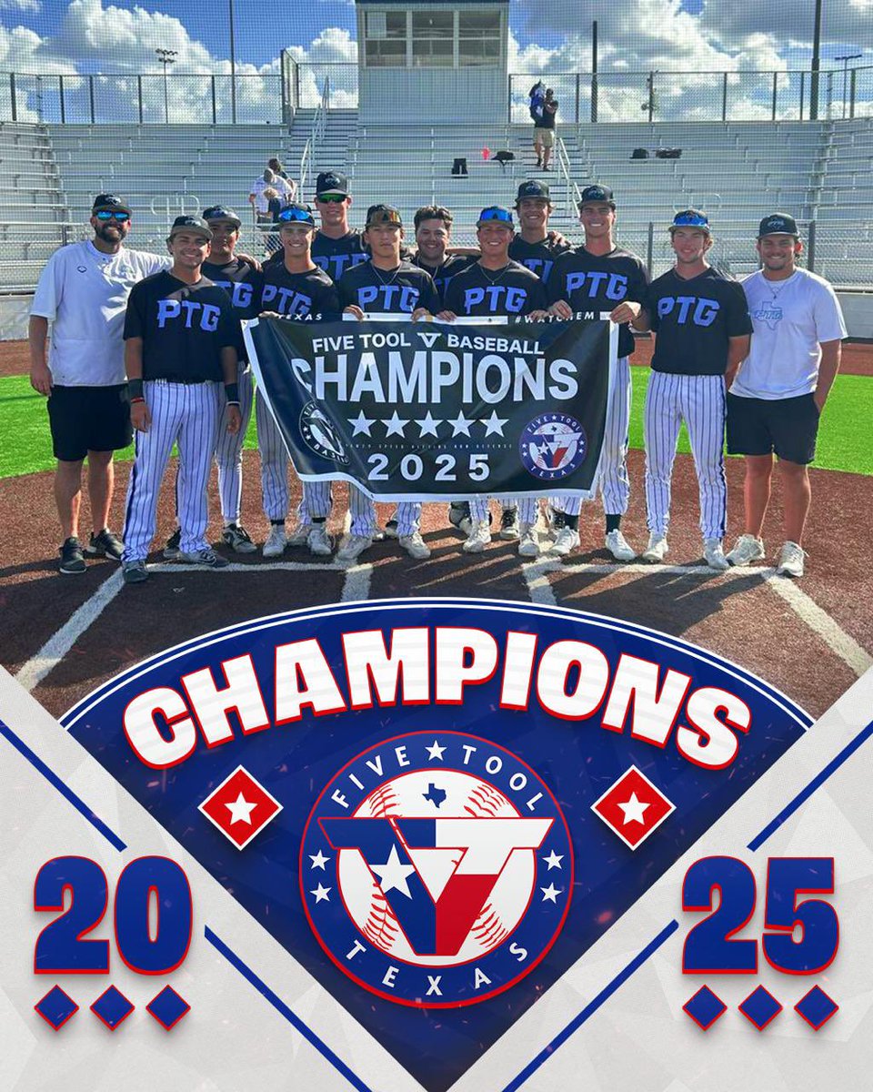 🏆CHAMPIONS🏆

Congrats to <a href="/PTG_Royals/">PTG_Royals</a> Gold on winning the <a href="/FiveTool/">Five Tool Baseball</a> Texas West Texas Finale 17/18U Division Championship!

#WatchEm