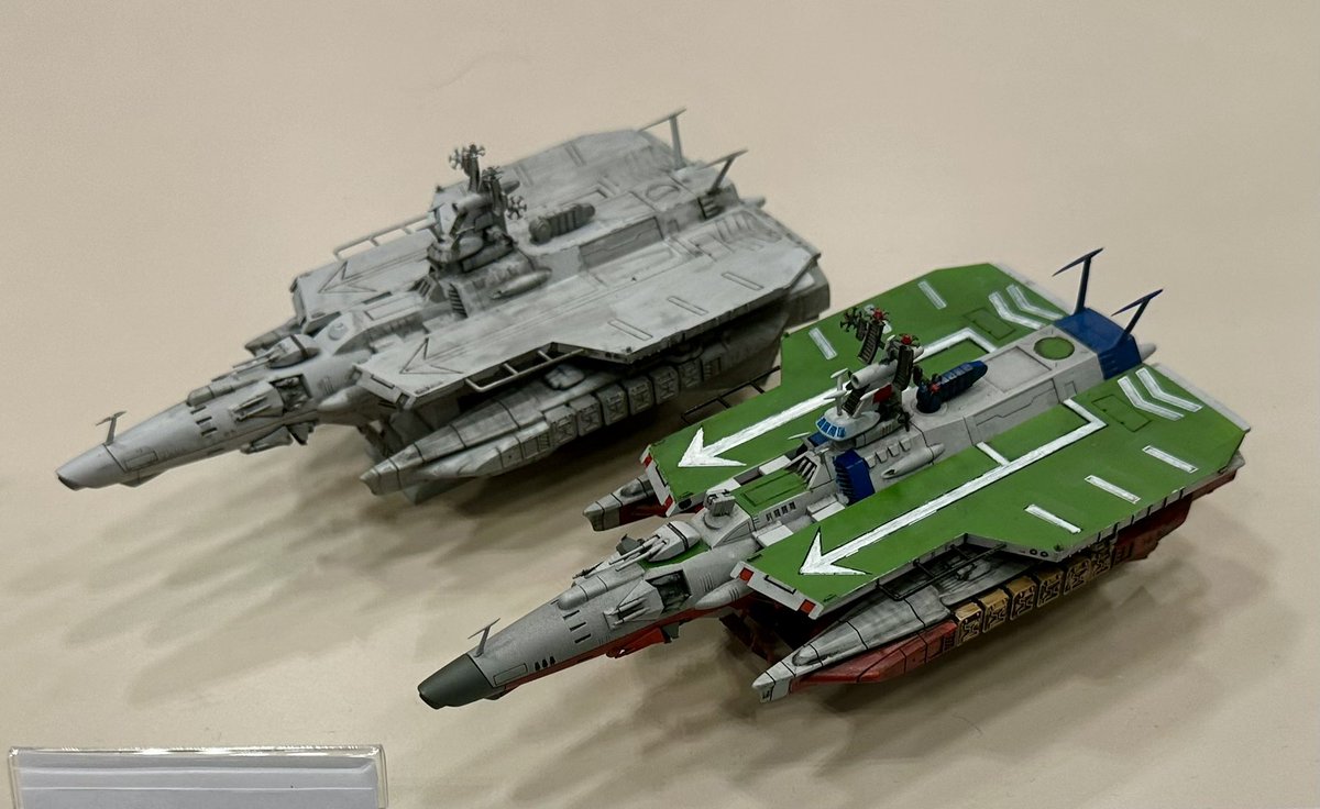 gpapabutchy's tweet image. ワンフェス2025夏レポート
Yurei11さんの1/1000特殊救難艦オリオン
小説宇宙戦艦ヤマト黎明篇のメカをキットにして下さるのは嬉しいですね。
実は黎明篇には新旧様々なメカが登場してるので、ガレージキット化の狙い目です。
1/1000スケール機動要塞とか。。