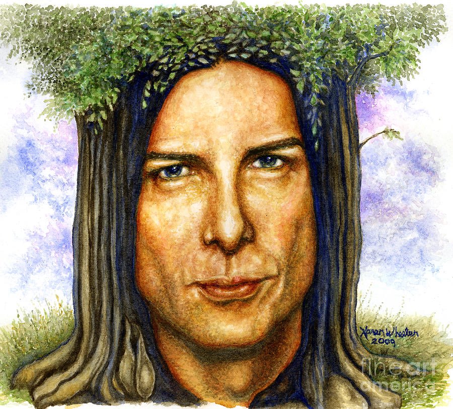 SoCal_MusicFan's tweet image. Happy #NationalTreeDay, today, July 27th 🌳 Wonderful watercolor artwork by artist Karen Wheeler of Todd as a #tree, titled “In Todd we Trust”🍃🎨🍃 #ToddKerns #art